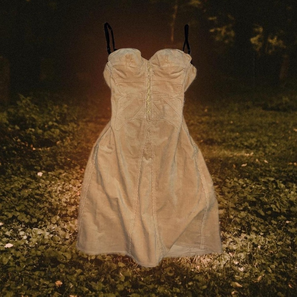 Cream Mini Sundress with Sweetheart Neckline